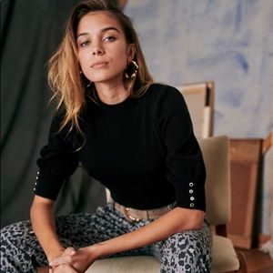BRAND NEW Sézane Rosie Cashmere Knit (Black)